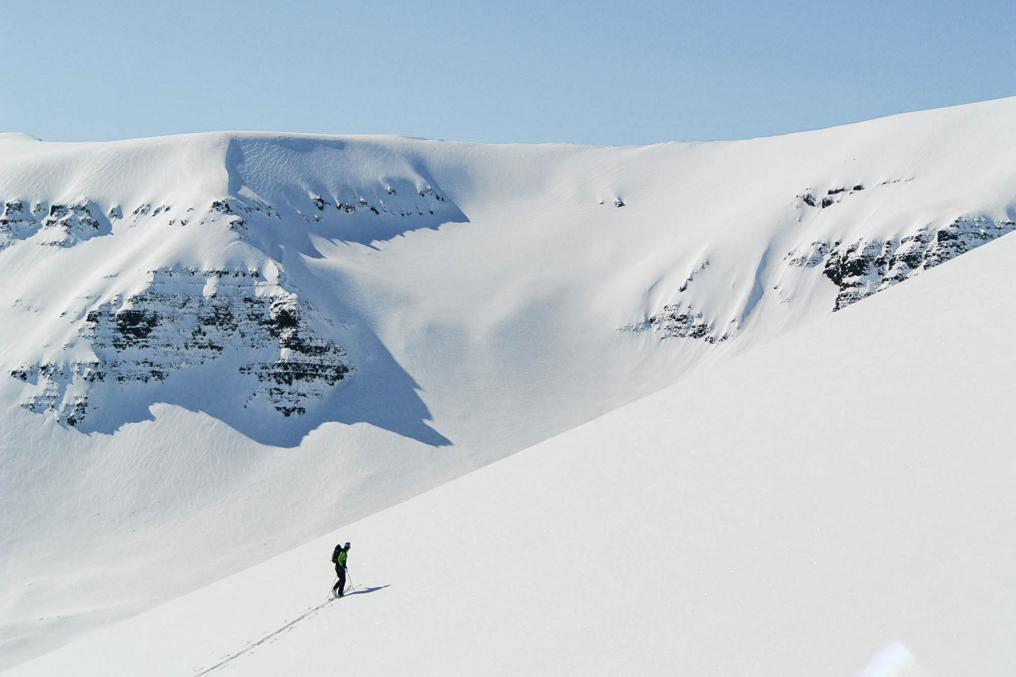Scialpinismo nella Penisola di Troll, Nord Islanda — foto 1